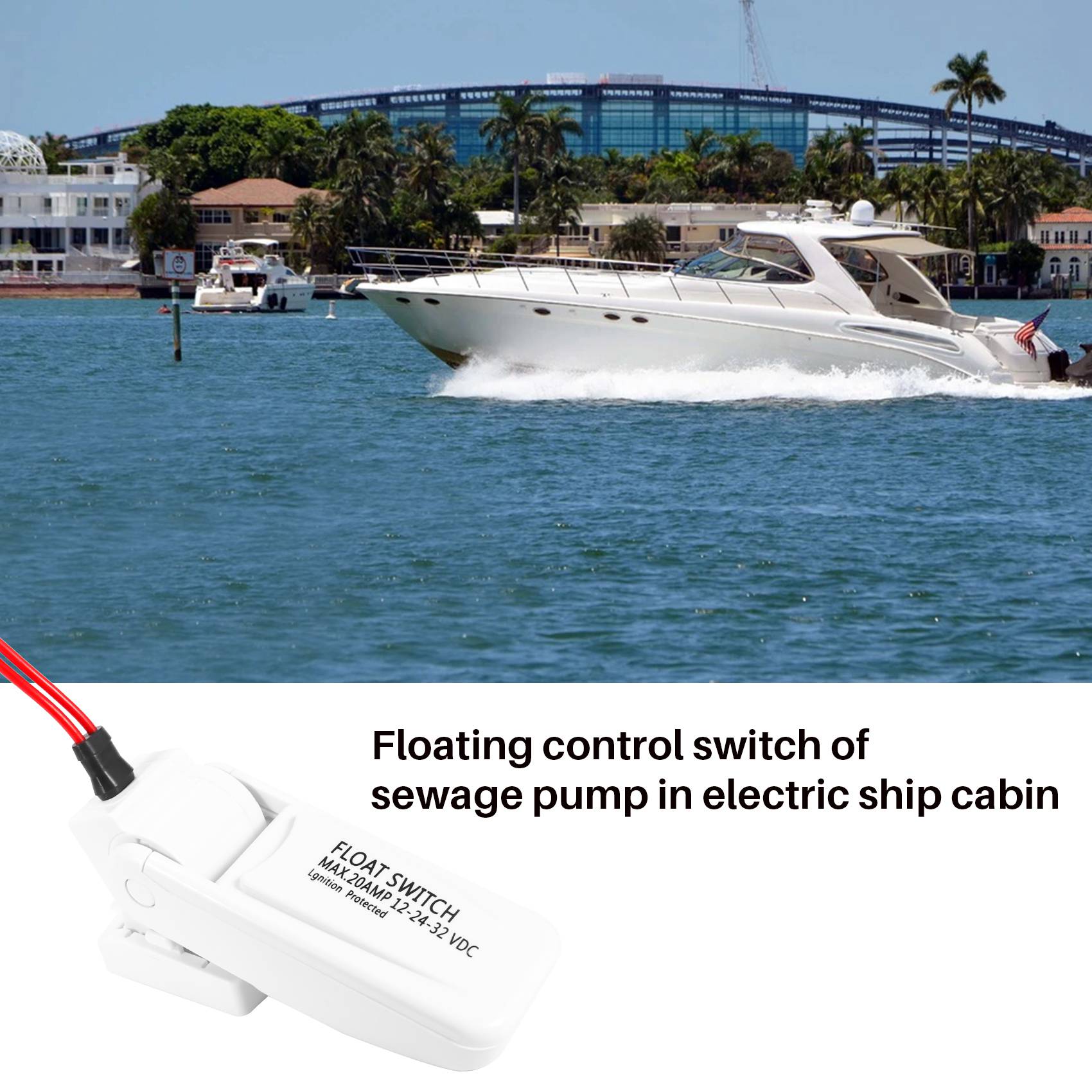 Fishing Boat Bilge Pump - AASS-Pływakowy Wyłącznik Pompy Żebernej Automatyczny 12V