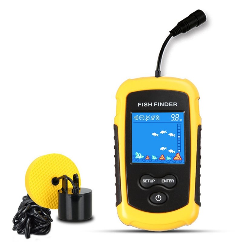 Fishing Boat Depth Finder - ABHT-Kayak Przenośny Echosonda do Łowienia Ryb,