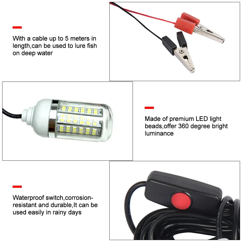 Lampa podwodna 12V 15W 108 dio – Fishing Boat Depth Finder recenzja i cena