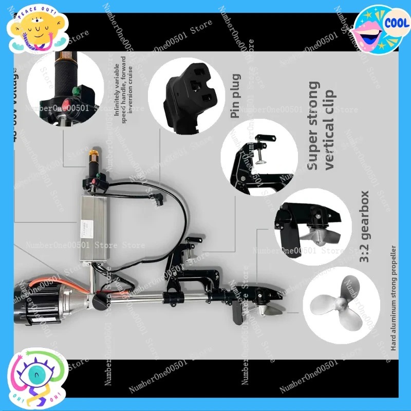 Silnik bezszczotkowy 12V 24V 4 – Fishing Boat Outboard Motor recenzja i cena