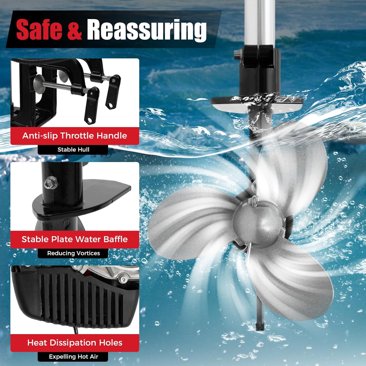 Silnik zaburtowy 4HP, 4-suwowy – Fishing Boat Outboard Motor recenzja i cena
